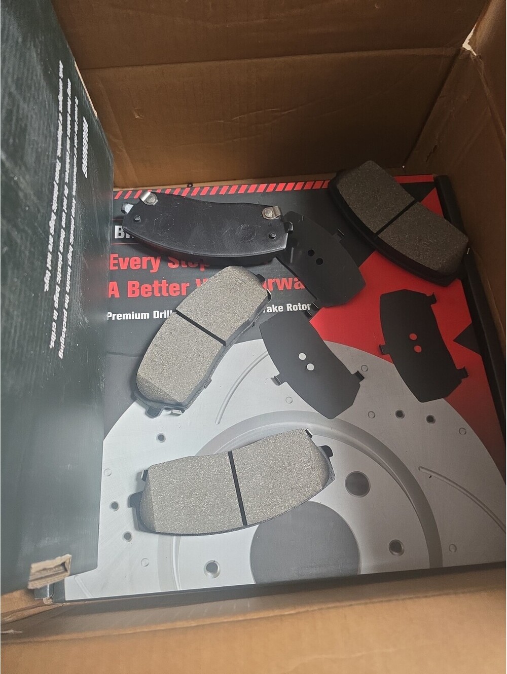 R1 Concepts Front Brake Rotor & Pad Kit Drilled Slotted Open Box Unused BKTA129F - Picture 3 of 9